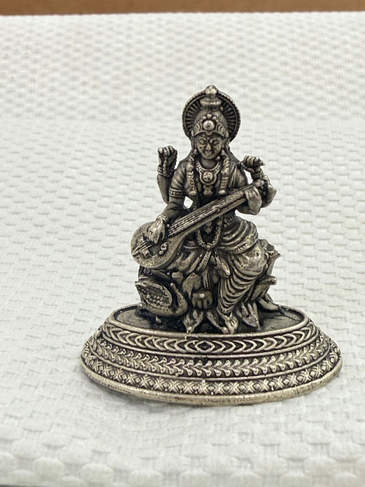 Antique Goddess Saraswathi Idol